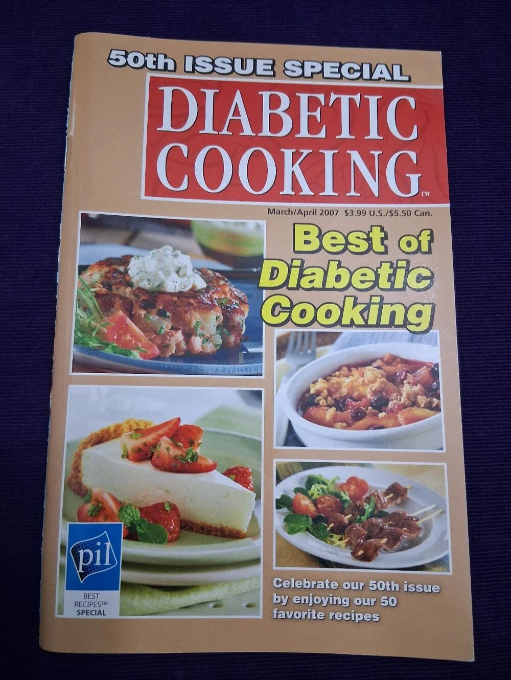 Diabetic Cooking Lot Including 2007 50th Special Issue Cookbook Recipe Booklets